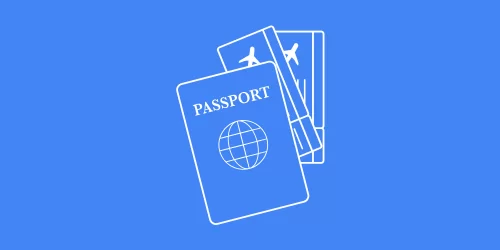 Passaporte e passagens aéreas